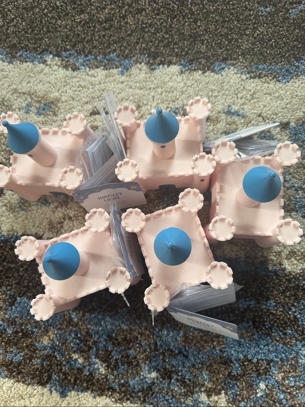 Target Pink Castle Night Lights with Blue Turrets - Set of 5